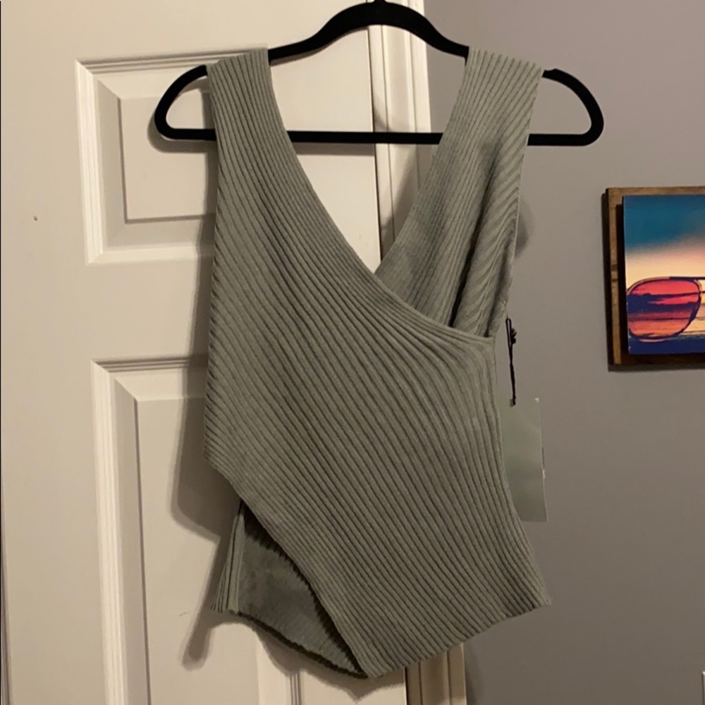 Gray Knit Tank Top